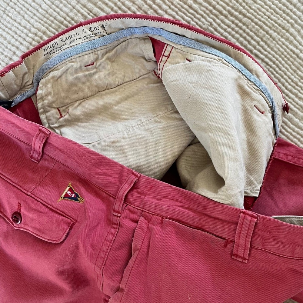 Vintage Polo Ralph Lauren GL-5 Chino Pants Salmon 34x34 - Picture 7 of 10